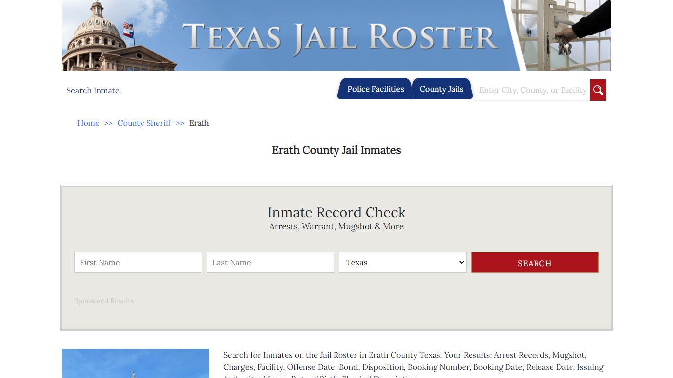 Erath County Jail Inmates - Jail Roster Search